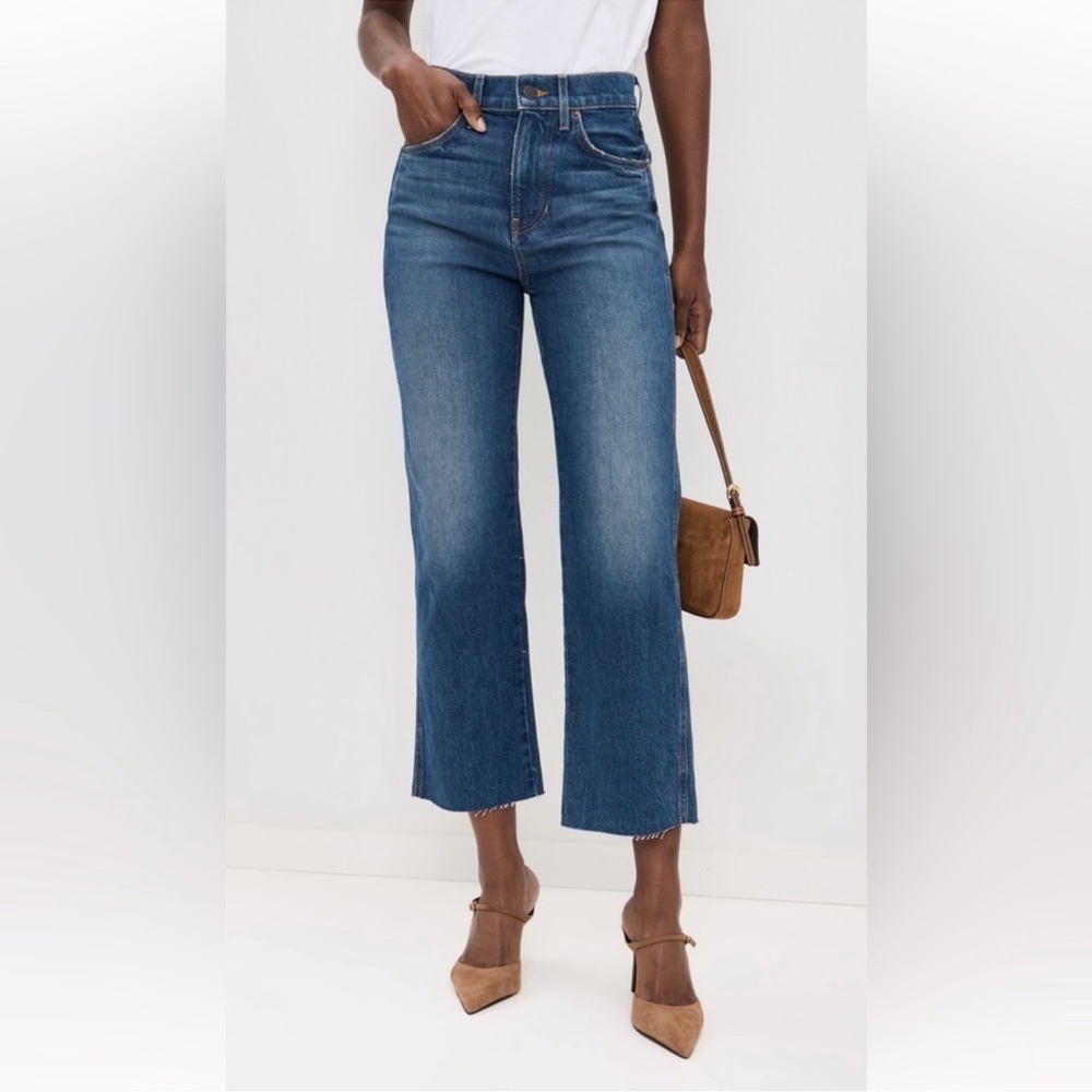Veronica Beard Dylan Straight Leg Ankle Jeans Women's size 31 high rise raw hem